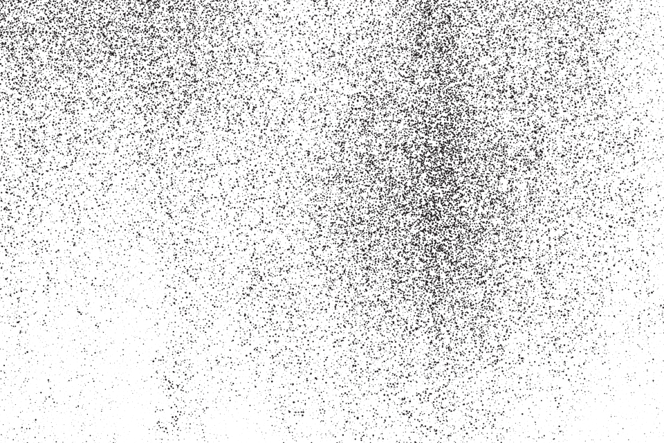 Abstract black and white ink splatter texture.