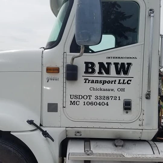 BNW Transport LLC truck logo and text