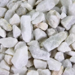 Close-up of white decorative stones.